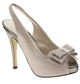 Betsey Pump Nude Studded Bow