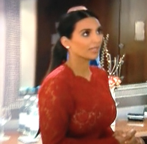 Kim Kardashian Red Lace Dress Keeping Up With The Kardashians Valentino Red Lace Bow Back Dress