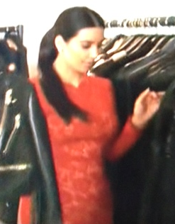 Kim Kardashian Red Lace Dress London with Johnathan Cheban Valentino Bow Back Dress