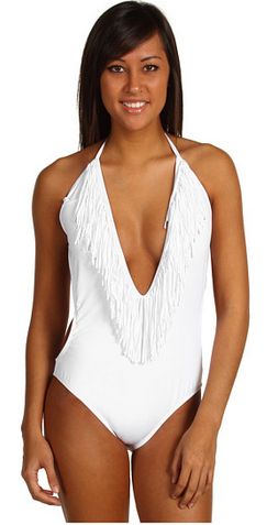 L Space Stardust Fringe One Piece White