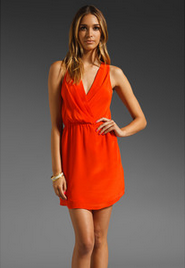 Rory Beca Maya Silk Wrap Dress Orange Gretchen Rossi Reunion Dress