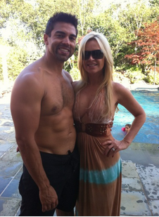 Tamra Barney Tie Dye Maxi in The Hamptons with Leather Sky ReveBoutique.com