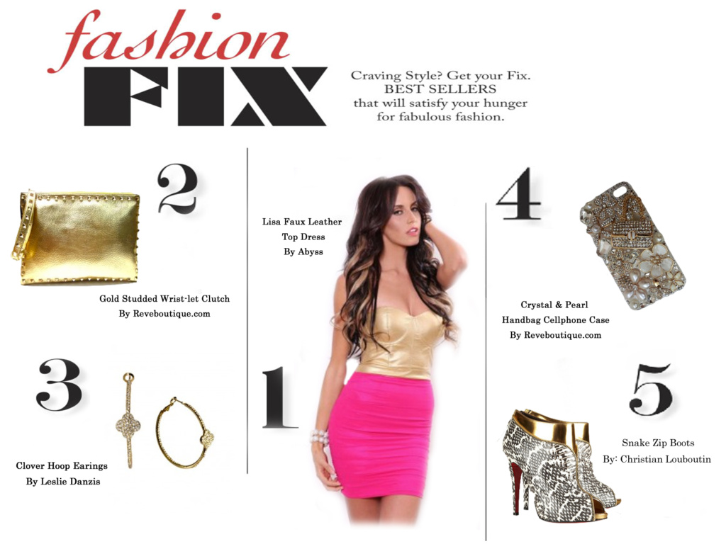 Big Blonde Hair Fall Style Guide Look #3 Girls Night Out Abyss Dress Gold Pink