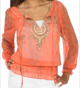 Embellished Tunic Python and Gold Arden B