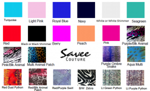 Savee Couture Color Chart