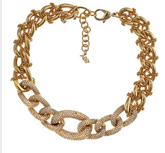 ABS Pave Chain Link Necklace