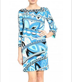 Emilio Pucci Ishfan Print Dress Blue