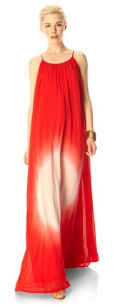 French Connection Red Sunburst Maxi Dress