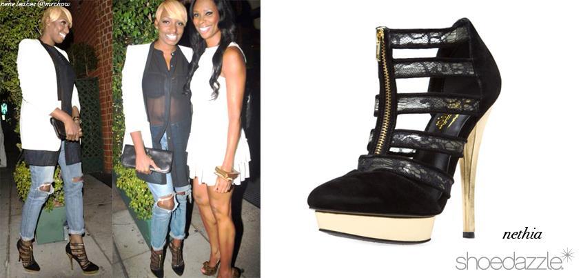 Nene Leakes at Mr Chow in ShoeDazzle Shoe