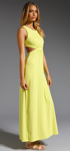 Susana Monaco Cutout Dress in Canary Yellow