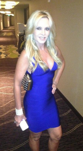 Tamra Barneys Blue Bandage Dress in Las Vegas by Celeb Boutique