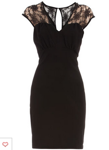 Black Lace Keyhole Dress Dorothy Perkins