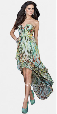 LaFemme Multi Print Evening Dress Joanna Krupa Wendy Williams Show