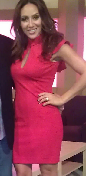 Melissa Gorga Red Keyhole Flutter Sleeve Dress Bebe in Tampa