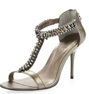 Pelle Moda London Embellished Crystal Sandal