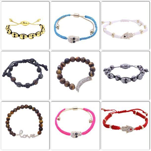 Stackable Bracelets Skulls Hamsa