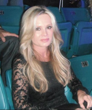 Tamra Barney's Black Lace Dress in Las Vegas Sentimental