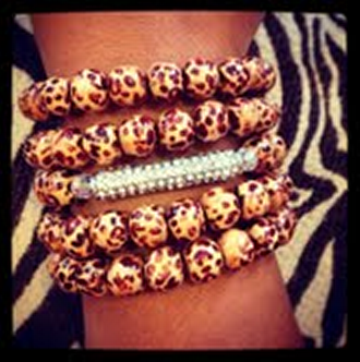 Dazzle Candy Double Leopard Bracelet