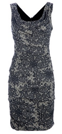 Dolce & Gabbana Lace Print Stretch Silk Dress