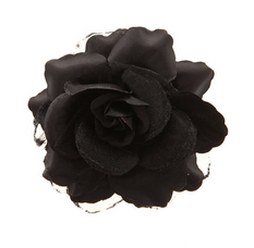 Flower Hair Clip Black