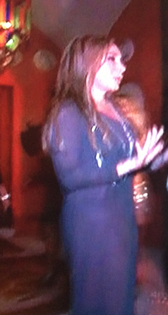 Marysol Patton's Grey Long Maxi Dress at Thomas Kran's Party Helmut Lang