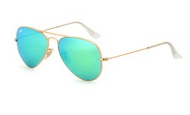 Ray Ban Mirrored Aviator Sunglasses Blue Green