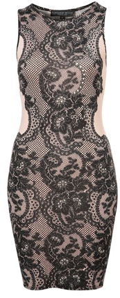 Topshop Lace Print Dress