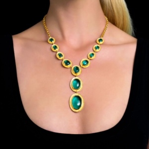 Melinda Maria Lisa Y Pod Necklace Green