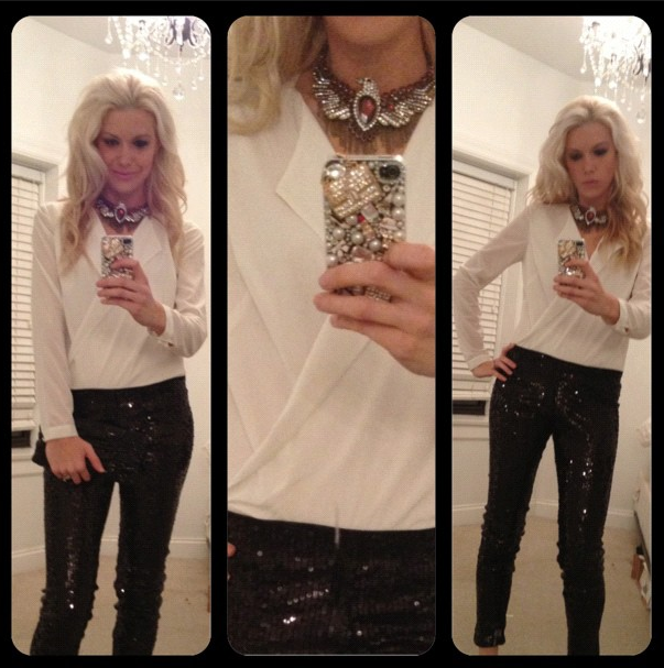 Sequin Pants Lanvin Phoenix Necklace Blake Lively Inspired