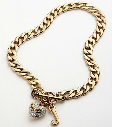 Juicy Couture Pave Chain Link Necklace