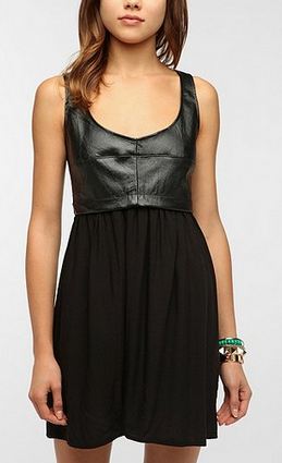Urban Renewal Leather Top Dress Black