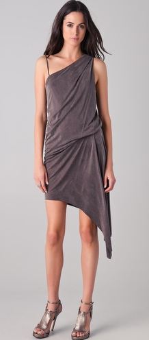 Helmut Lang Asymmetric Jersey Dress