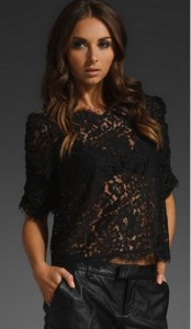 Joie Fanny Scalloped Lace Top