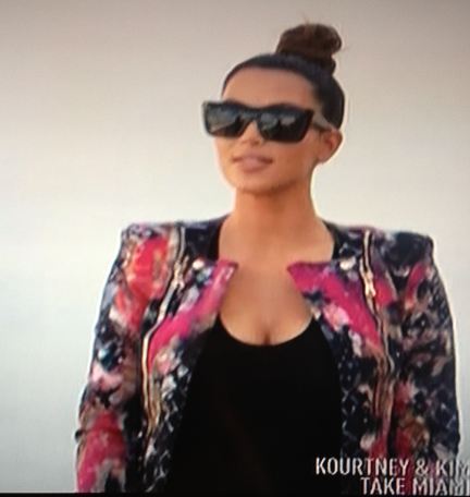 Kim Kardashian  Celine Matrix Top Sunglasses Wayfarer