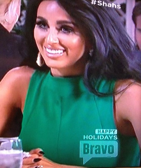 Lilly Ghalichi Green Dress at Dinner with Her Friend H&M