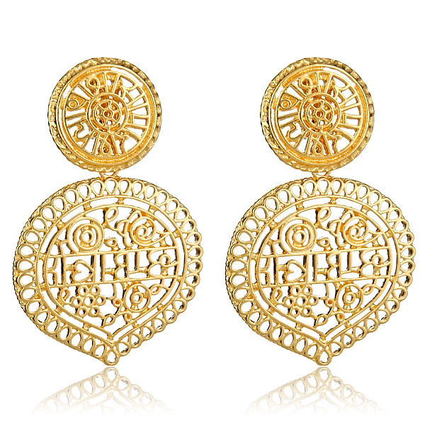 Kenneth Jay Lane Gold Moroccan Earrings