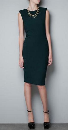 Zara Studio Shoulder Pad Dress