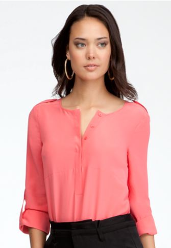 Bebe Slouched Bodysuit in Calypso Coral