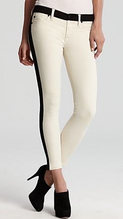 Black and white jeans
