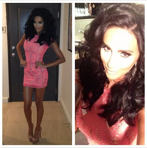 Lilly Ghalichi Coral Dress in Hollywood