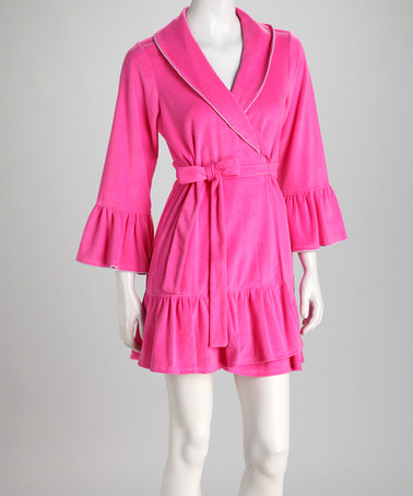 Hot Pink Ruffle Robe