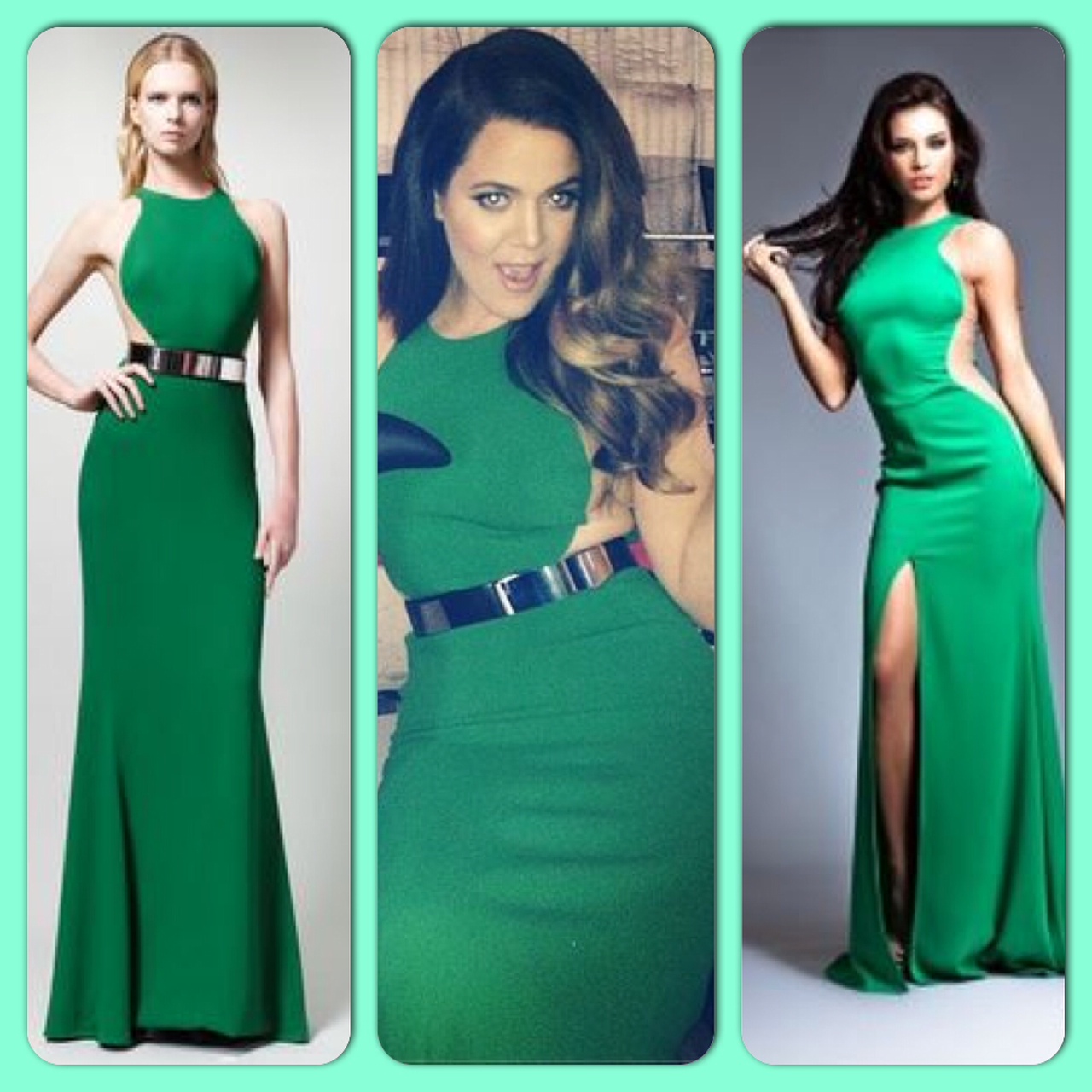 Stella McCartney Green Contour Gown