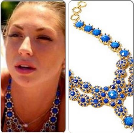 Stassi Schroeder's Blue Crystal Amrita Singh Necklace by The Pool