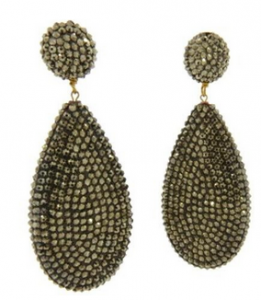 Rony Blanshay Pave Double Drop Earrings