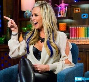 Tamra Barney Leather Leggings Watch What Happens Live