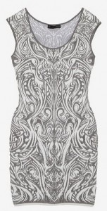 Silver and White Tribal Dress