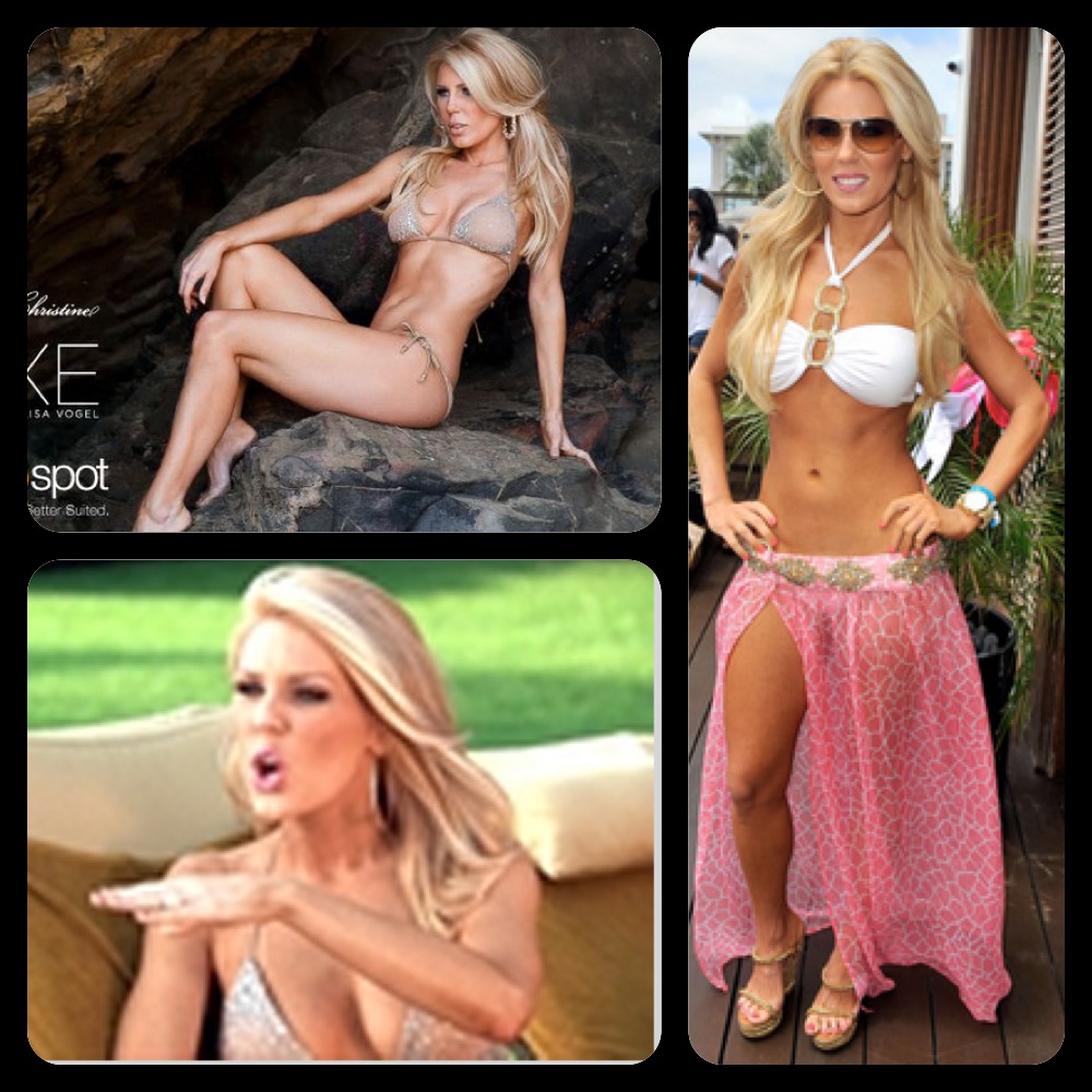 Gretchen Rossis Mexico Pink Bikini and Cover Up Big Blonde Hair photo photo