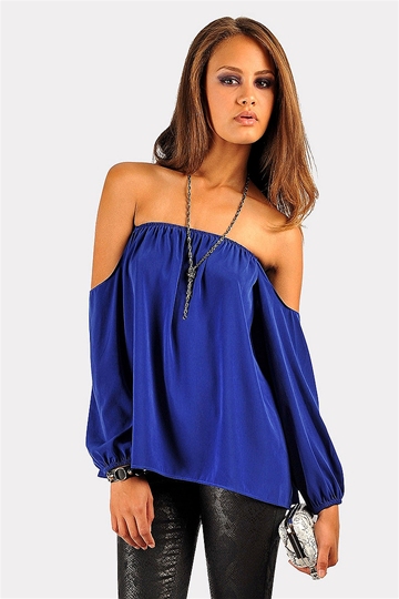 Perfection Off The Shoulder Top in Royal Blue