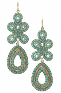 Stella & Dot Capri Turquoise Chandelier Earrings