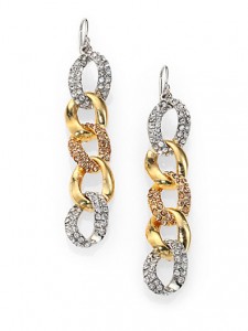 Crystal Pave Link Earrings